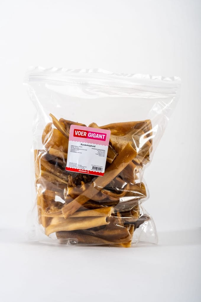 Voergigant - Runderkophuid gezaagd 1 kg