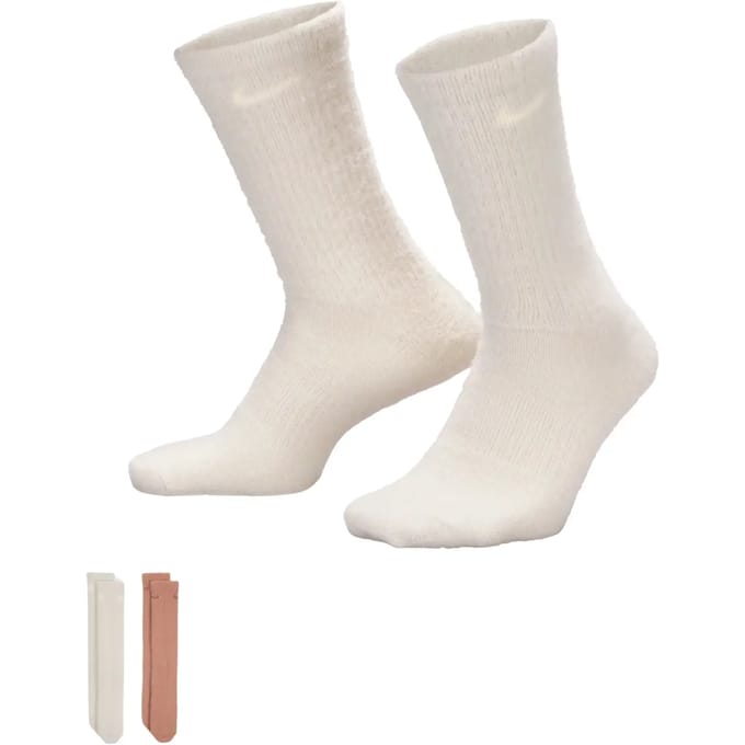 Nike Everyday + Cushioned Crew 2 Pack Sokken Unisex - Beige - Maat 38 - 42 - Katoen
