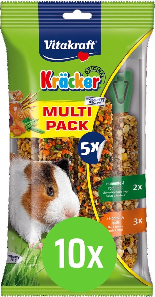 10x Vitakraft honing/groentekräcker cavia voordeelpak à 5 stuks