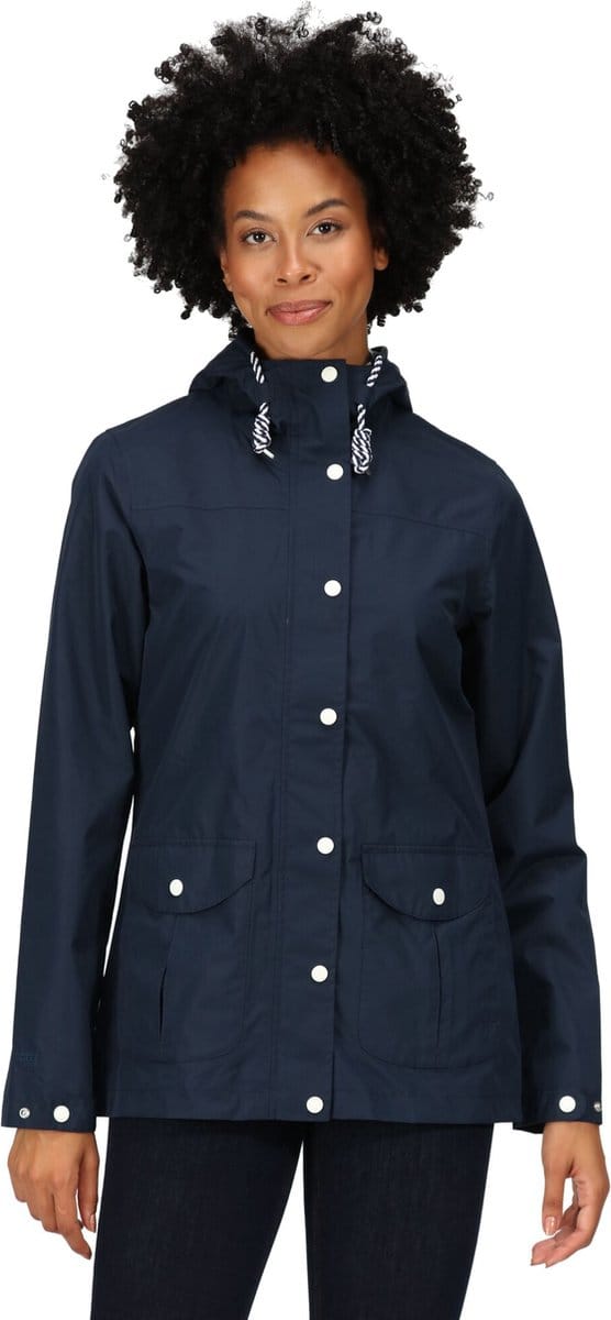 De Regatta Bayarma katoenen jas - dames - Coolweave - met capuchon - Marine