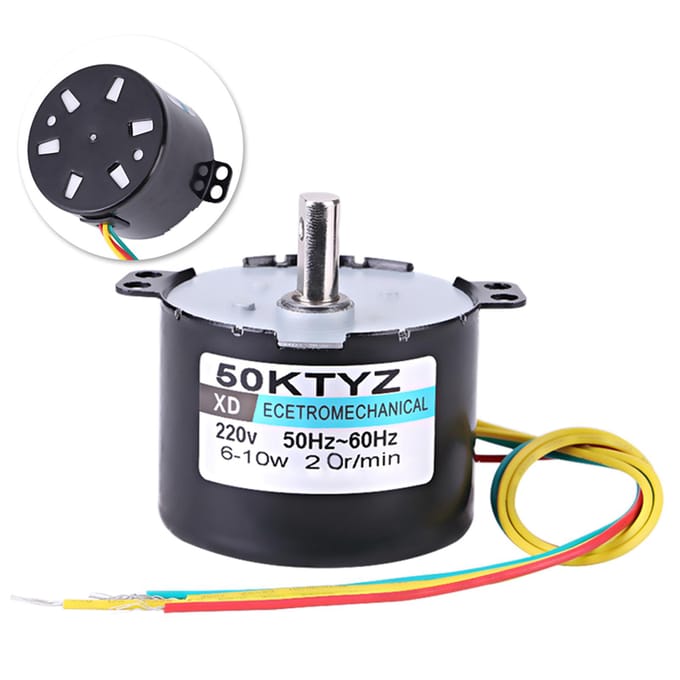 Moteur Synchrone à Aimant Permanent AC220V 10W 0.5A CWCCW 20tr/min