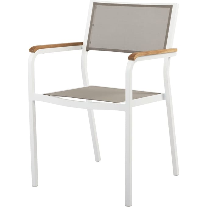 Jan Kurtz - Lux Alu stapelstoel - wit/taupe - meerkleurig