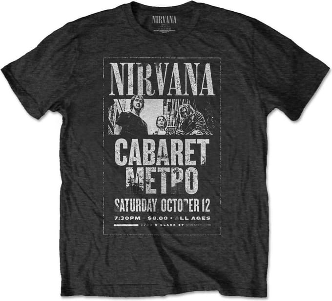 Nirvana - Cabaret Metro Heren Tshirt - M - Zwart