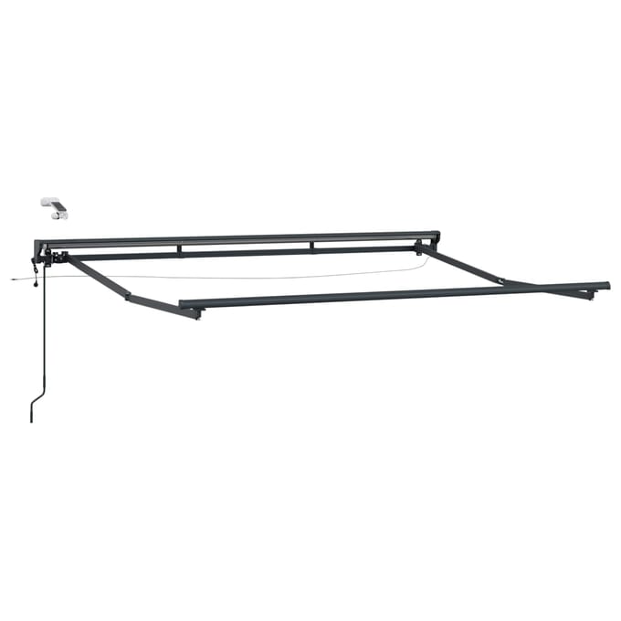 vidaXL - Elektrische - Zonnescherm - Frame - met - LED's - Antraciet - 2,5 - x - 2 - m