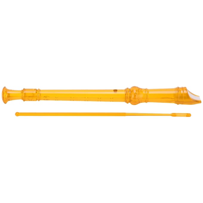 8-Gats Klarinet ABS Transparant met Reinigingsstok Draagbaar Hoge Tonen BlaasinstrumentOranje yellow