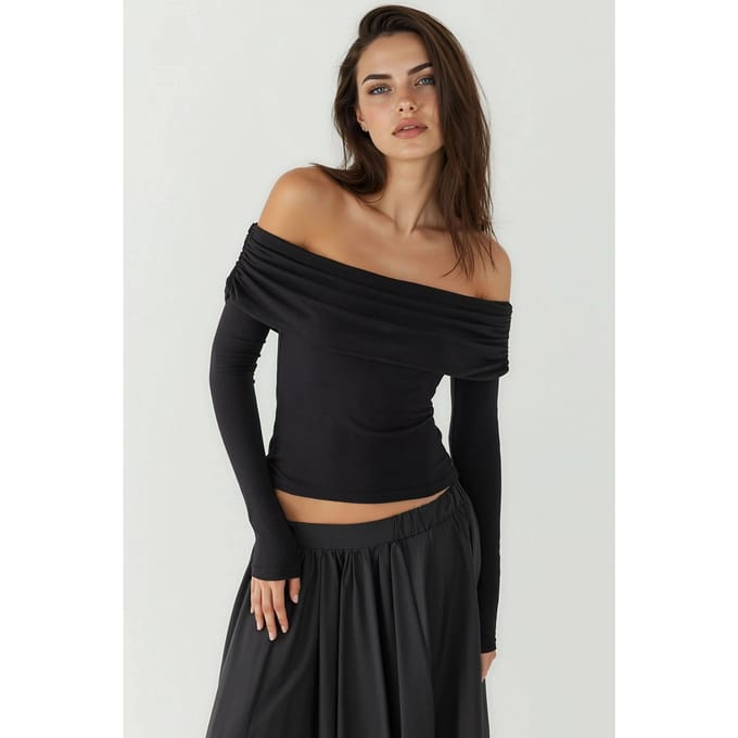 Schouderloze Gelaagde Blouse