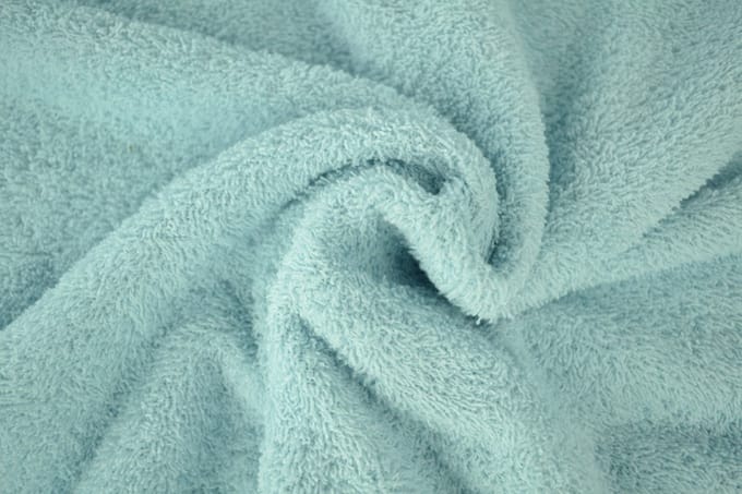10 meter badstof - Baby blauw - 90% katoen - 10% polyester