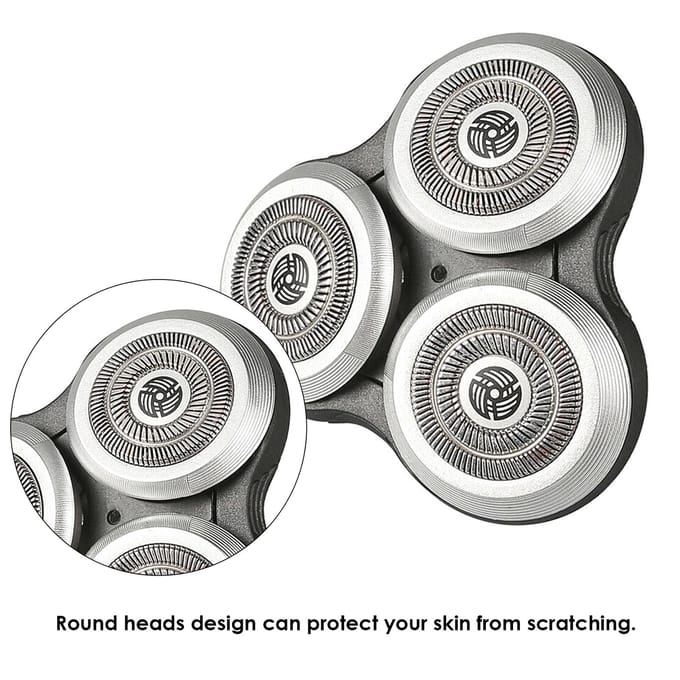Rasoirs têtes de lame de remplacement têtes de rasage électriques lavables de remplacement pour Philips S9000 RQ10 noir