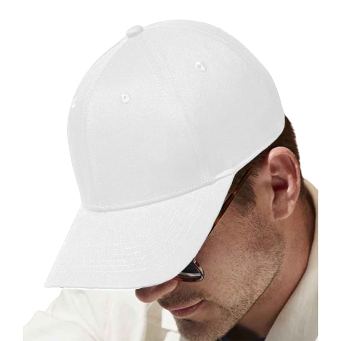Beechfield EarthAware Classic 6 Panel Organic Cotton Baseball Cap (Wit)