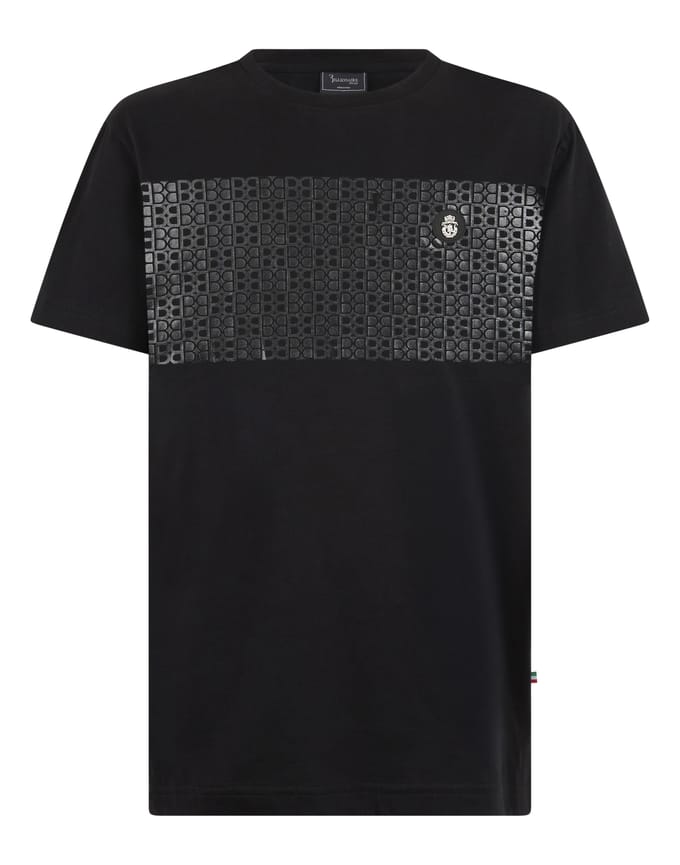 Round Neck T-Shirt Stripe Monogram
