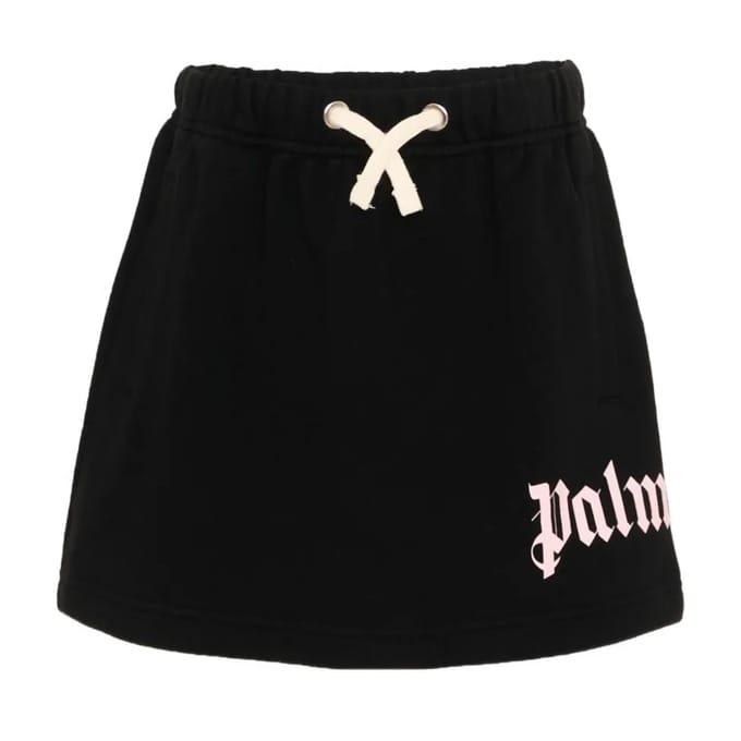 Palm Angels Meisjes Klassieke Oversized Logo Mini Rok (Zwart)