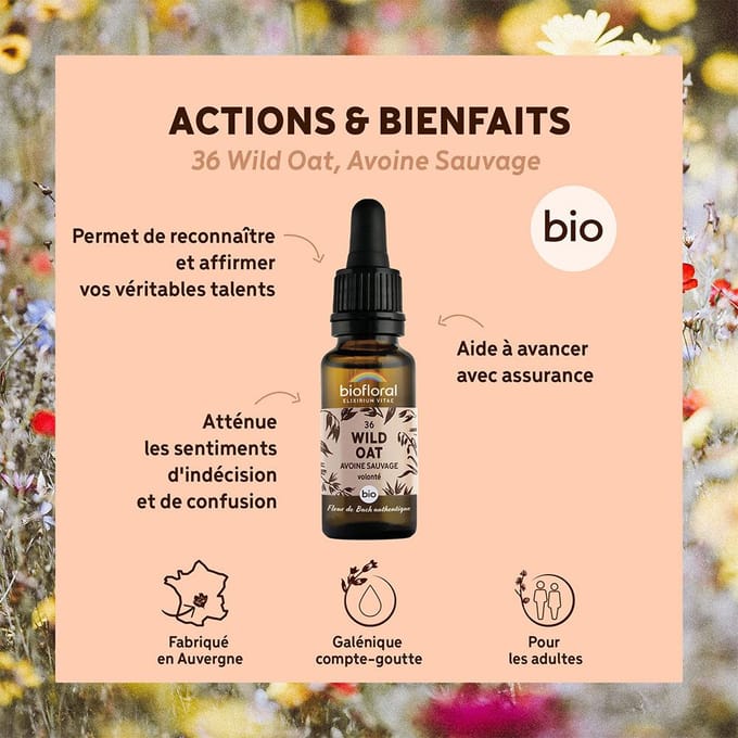 Biofloral- 36 - Wild oat - Dravik - Bio - Bio Demeter - 20 ml