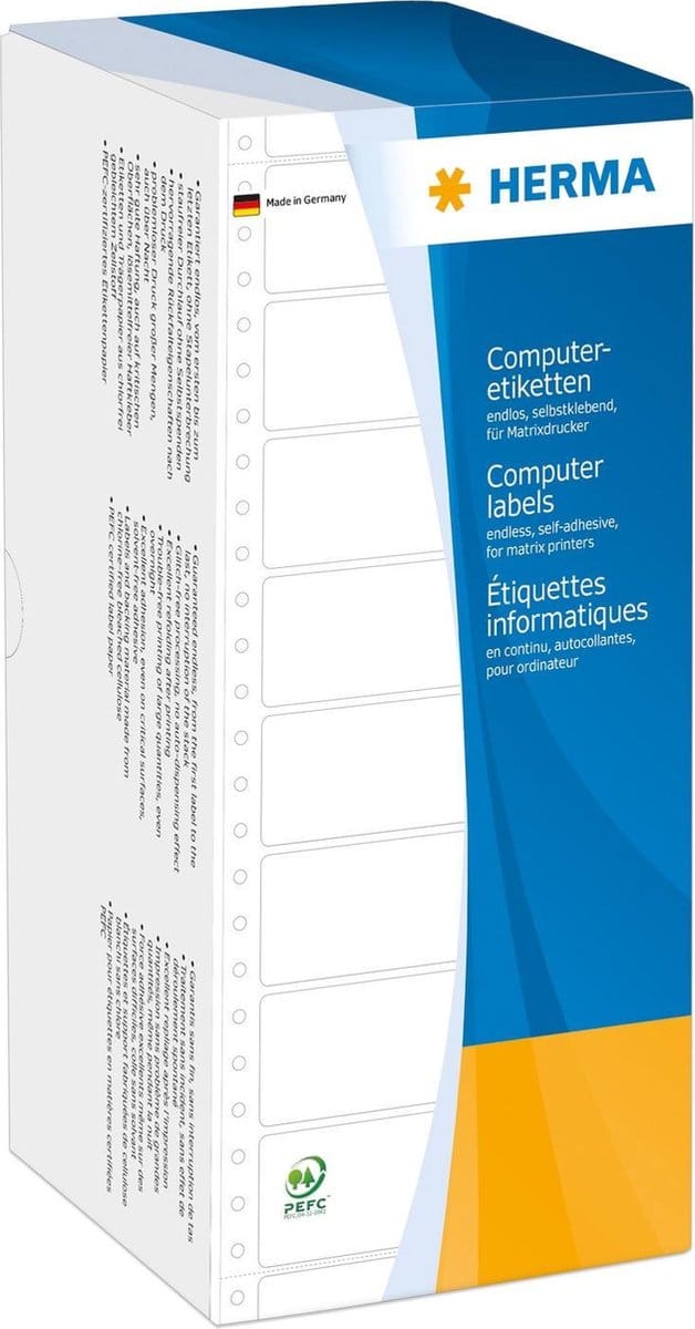 Herma printeretiketten Computer labels continous 101,6x48,4 1 row, 6000 pcs.