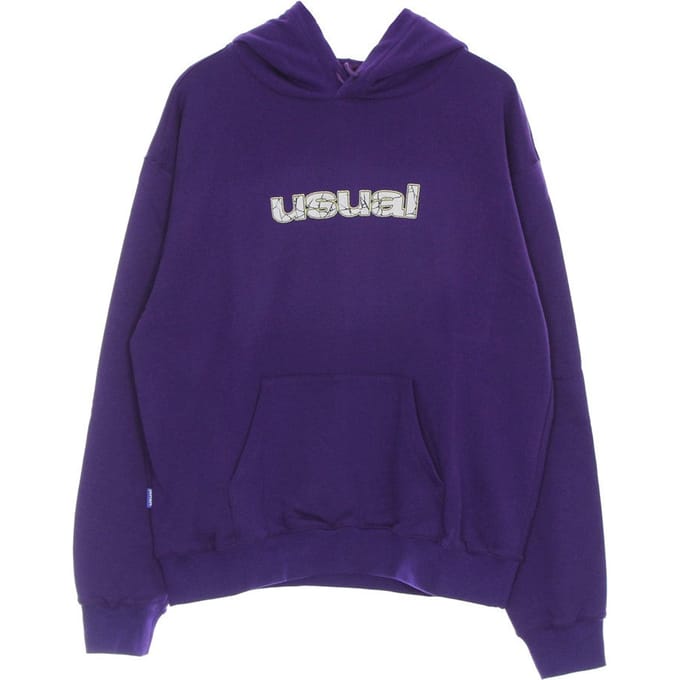 Lichtgewicht sweatshirt met capuchon voor heren, gebarsten capuchon, paars