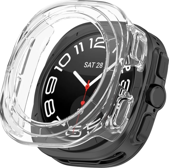 By Qubix - Hard case (open front) - Transparant - Geschikt voor Samsung Galaxy Watch Ultra / Ultra 2 - 47mm