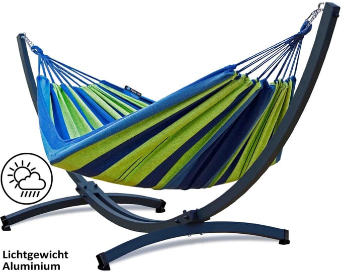 Potenza Prime- hangmat met standaard 2 -persoons - aluminium –Grafiet