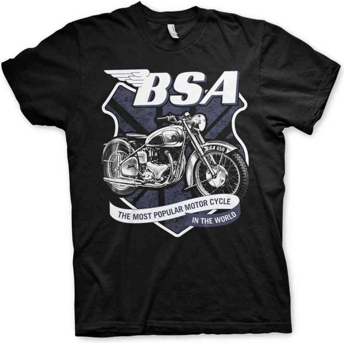 BSA Heren Tshirt -S- 650 Shield Zwart