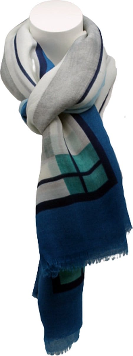 Dames Sjaal Blauw-Wit