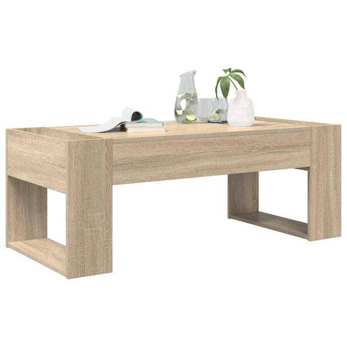 vidaXL - Salontafel - Sonoma - Eik - 110 - x - 50 - x - 41 - cm - Bewerkt - hout