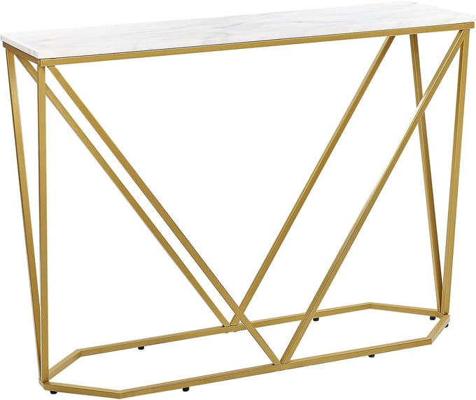 HAZEN - Sidetable - Wit/Goud - MDF