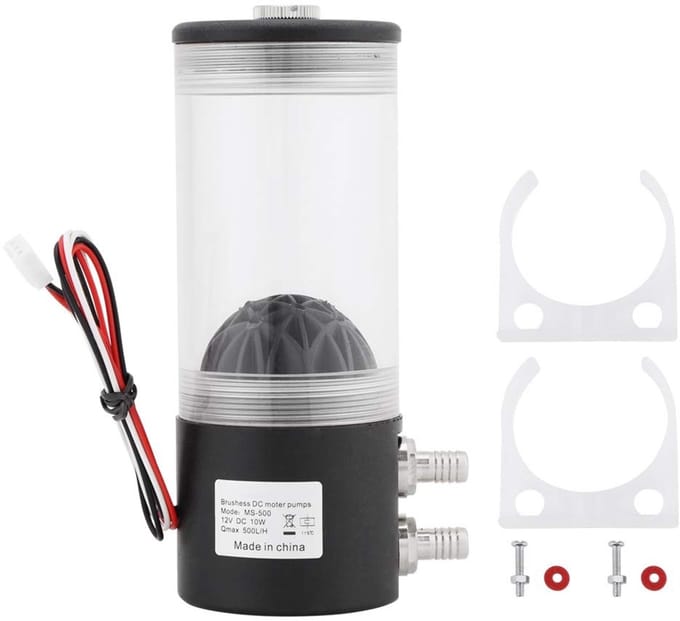Allecto - Heat Exchanger - Waterkoeling - 500L/H - 12V - Stil en efficiënt - Voor CPU - Compact formaat