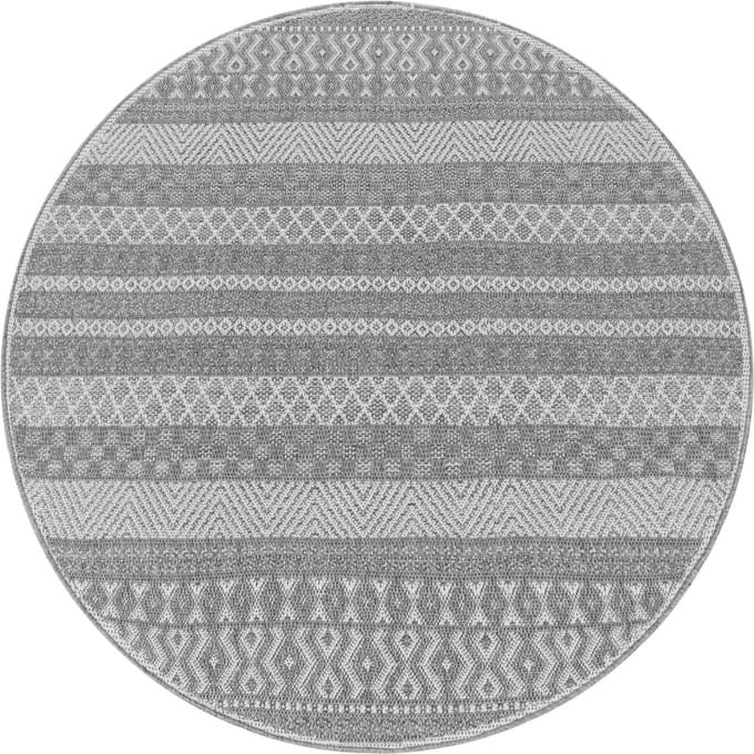 Binnen- en buitenkleed Verona wit 200 cm rond
