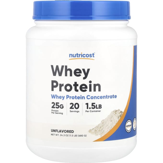 Nutricost, Concentré de Protéine de Whey, Non Aromatisé, 1,5 lb (680g)