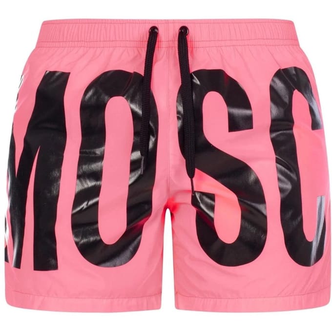 Moschino Heren Logo Zwemshort (Roze)