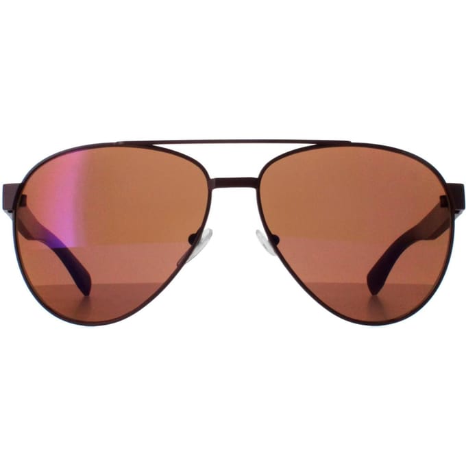 Lacoste L185S 615 mat rood bruine zonnebril