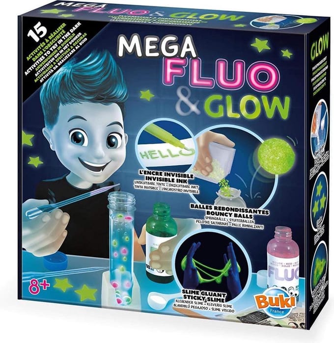 Buki - Mega Flou en glow - wetenschapsdoos - experimenten