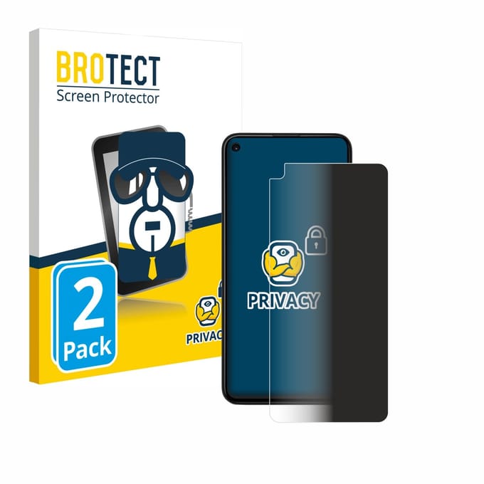 BROTECT - privacy screenprotector voor Google Pixel 4a 5G - Folie Beschermfolie Blauwlichtfilter 2 Stuks