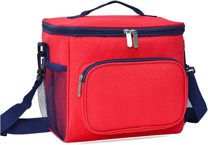Grote Thermische Lunchtas Rood - Waterdichte Koeltas voor Werk, School en Picknick