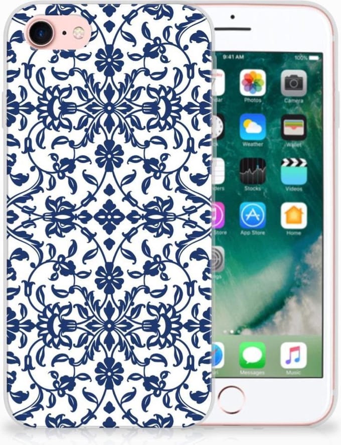 iPhone SE 2022 | SE 2020 | 8 | 7 TPU Case Flower Blue