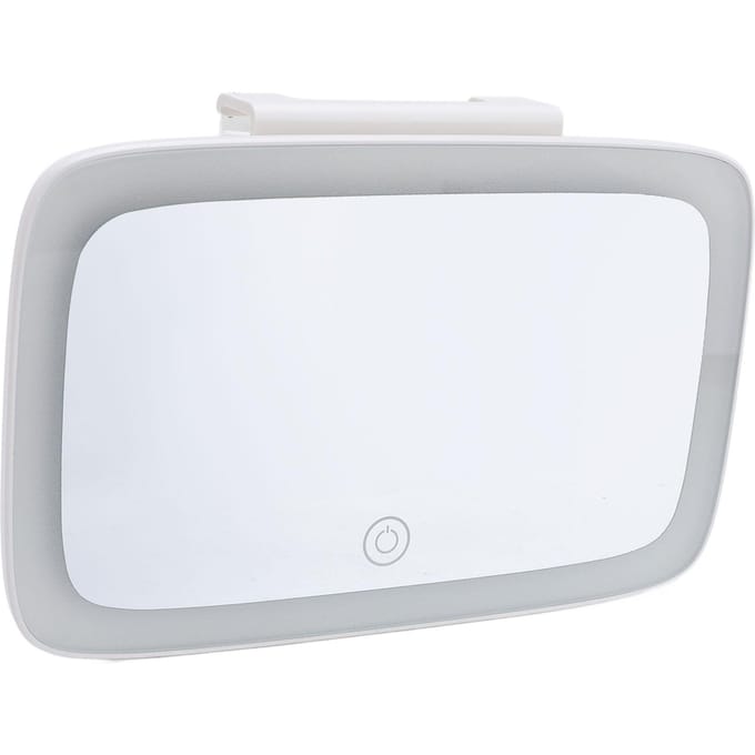 Auto Zonneklep Kapspiegel LED Verlichting Make-up Spiegel Oplaadbaar 3 Kleurtemperatuur Instelling white