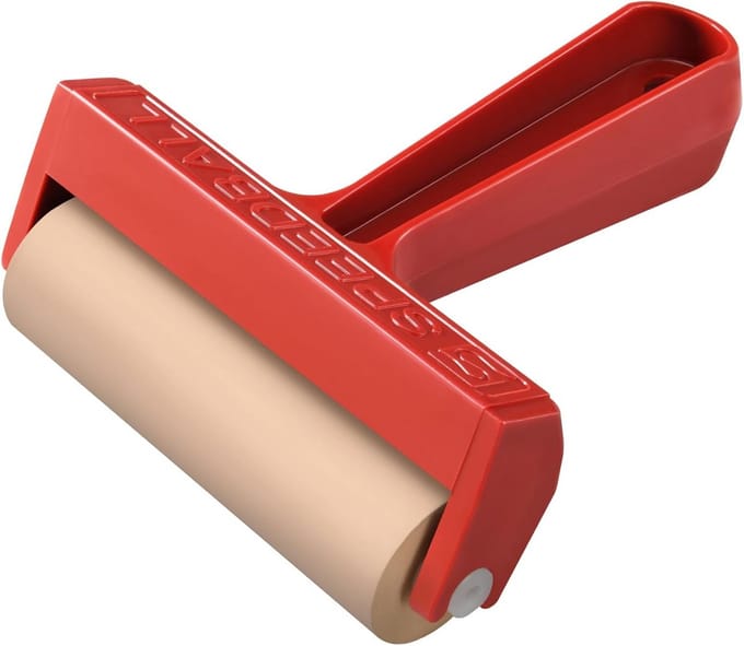Zachte Rubberen Drukroller 10cm voor Ambachten, Blokken en Vinyl