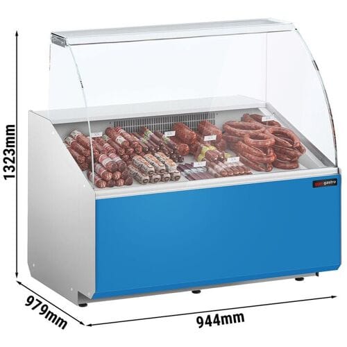 GGM Gastro Kühltheke - 1000mm - Frontblende Hellblau
