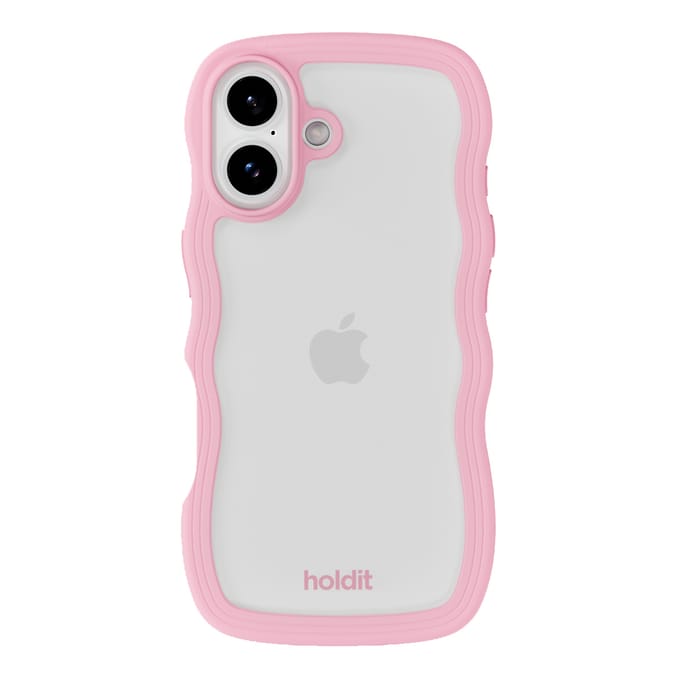 Phone Case Wavy Pink/Transparent iPhone 17