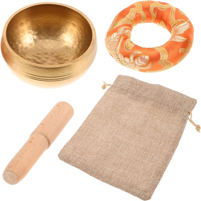 Tibetaanse Klankschaal - Meditatie Kom - Ontspanning Bevorderen - Handgemaakt Koper - 8 cm - Diverse kleuren