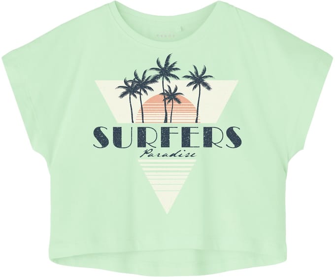 Name it t-shirt meisjes - groen - NKFvilma - maat 116