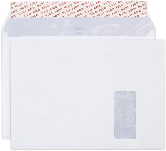 Elco envelop Premium Optifix C4 FSC 90 gram met venster rechts 250 stuks