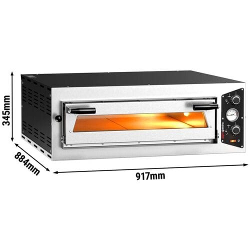 GGM Gastro Elektro Pizzaofen - 4x 30cm - Manuell Zilver