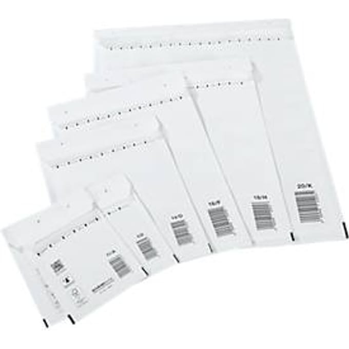 Schäfer Shop Pure Luchtkussenenveloppen,150 x 215 mm, wit, 10 stuks