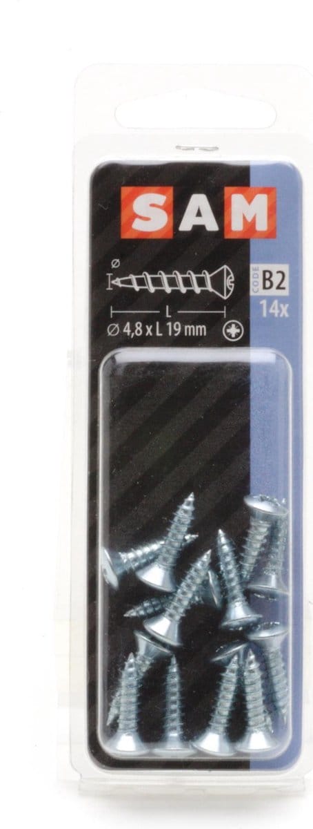 14x SAM Zelftappende schroef bolverz. kop B2 816120