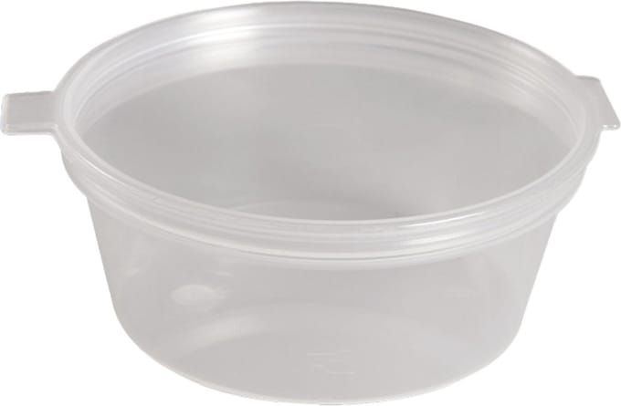 Sauscup met vaste deksel PP - ø60mm - 50cc - 1.000 st/ds.