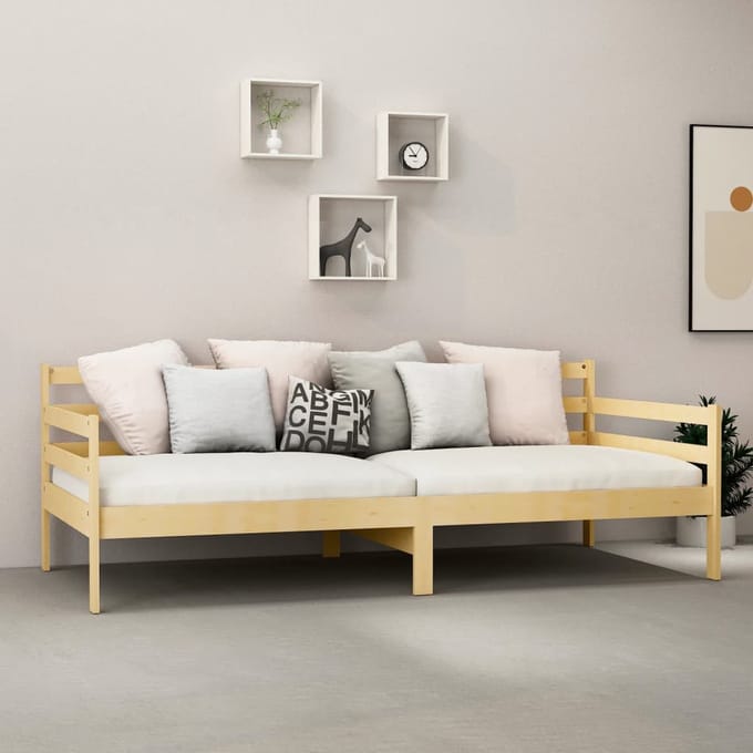 vidaXL - Slaapbank - met - matras - massief - grenenhout - 90x200 - cm