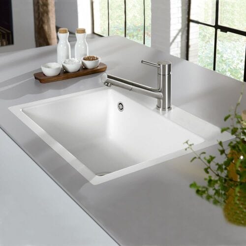 Villeroy & Boch Subway 60 S flat sink, drain set with manual override 33091FR1