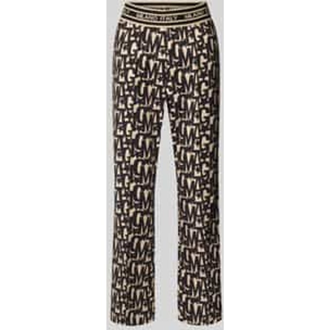 Flared stoffen broek met elastische band