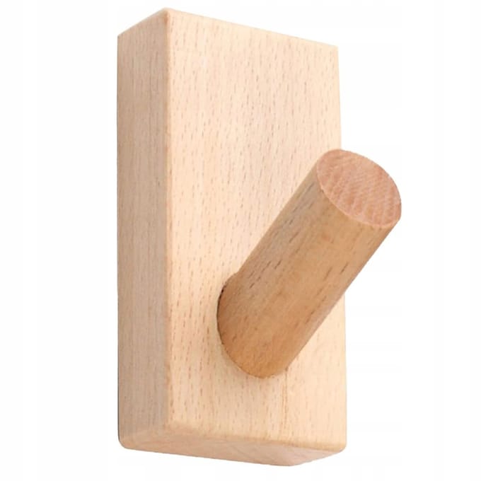 SMX Design - Wandkapstok - Hout - 1 Haak - Decoratief