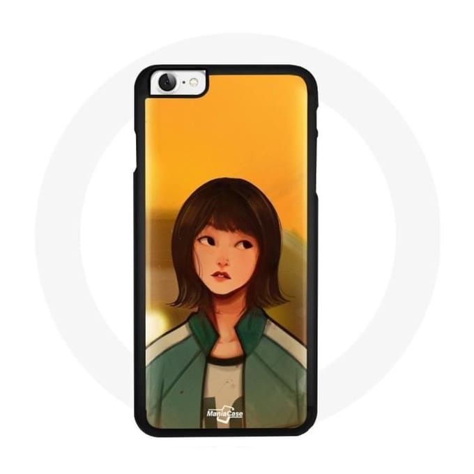 Coque de téléphone - Maniacase - iPhone 4 - Design Squid Game - Souple - Noir
