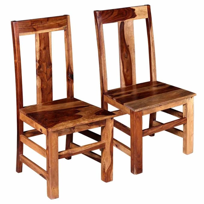 vidaXL - Eetkamerstoelen - 2 - st - massief - acaciahout